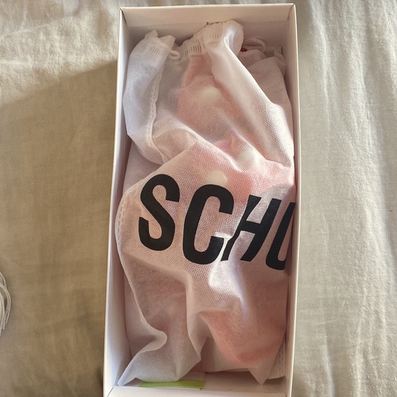 SCHUTZ Square Toe Lizzie Slide Studded Sandals Orange Silver Jelly Rubber New 10 - Picture 5 of 9